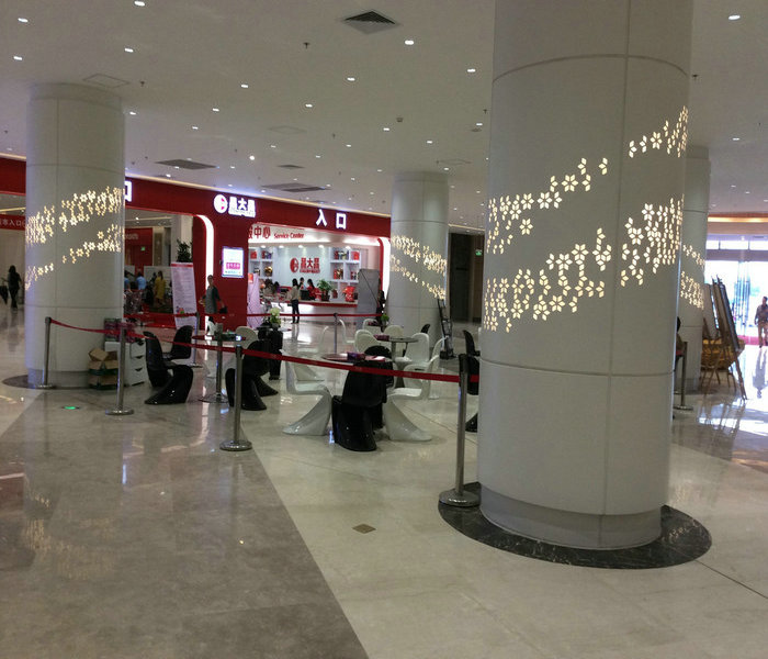 铝单板 善禾商场包柱铝单板成功案例 铝单板 善禾商场包柱铝单板成功案例