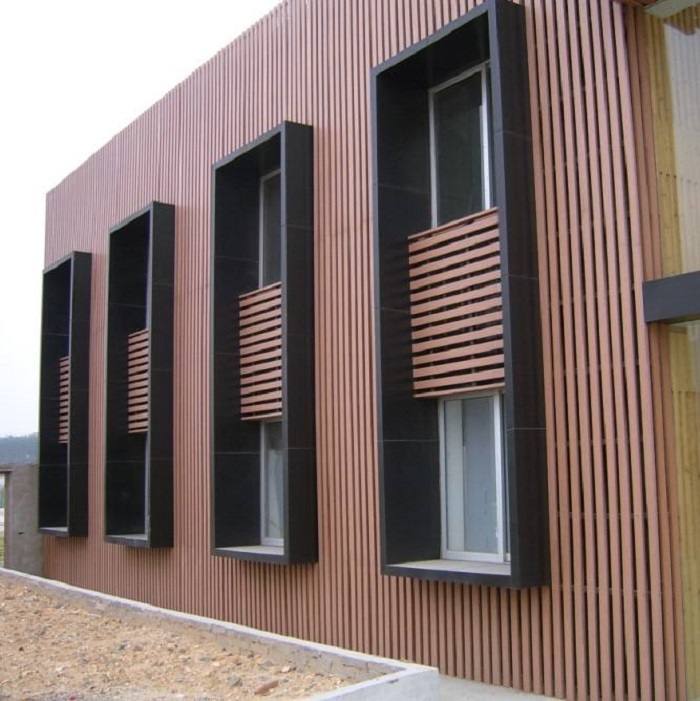 外墙木纹型材铝方通 善禾建材