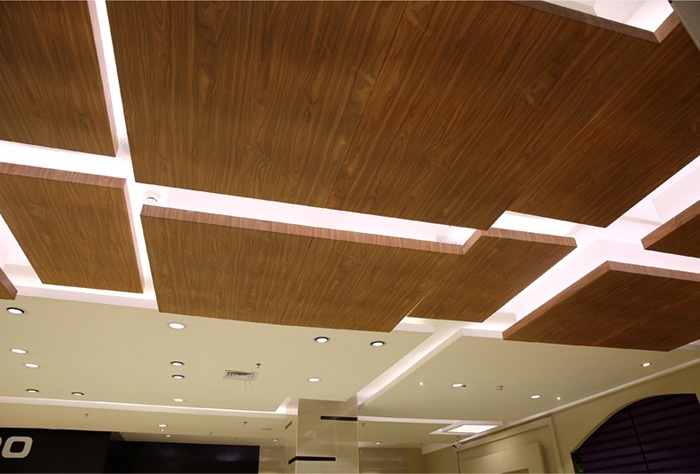 铝单板 商场木纹铝单板吊顶案例 铝单板 商场木纹铝单板吊顶案例
