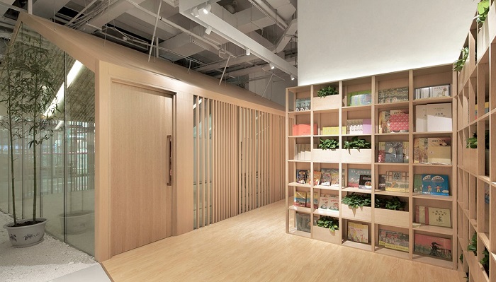 保利WeDo教育机构木纹铝方通